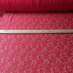  8 Wide Two-Tone Red & Pink Stretch Leavers Lace Trim, Made in  France, Sold by The Yard