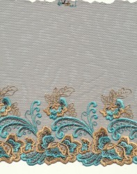 Broderie sur tulle rigide