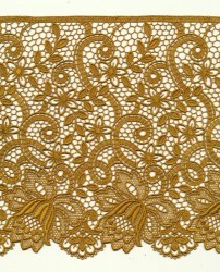 Broderie sur tulle rigide