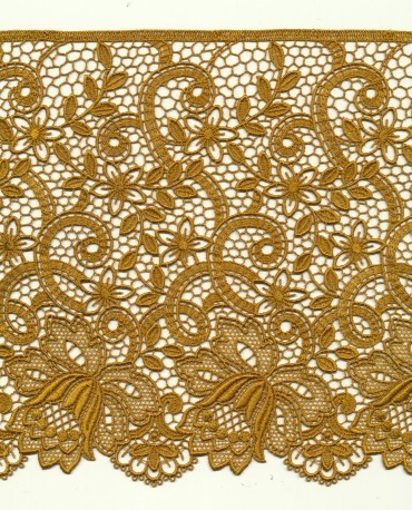 Broderie sur tulle rigide