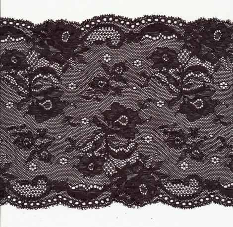 Lace trim rigid - black color 