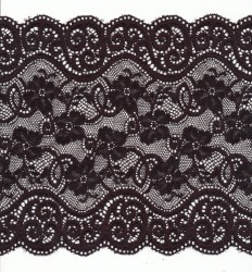 Dentelle élastique noire